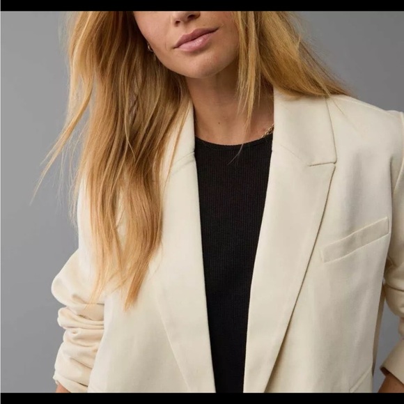 American Eagle Cropped Blazer Size L - Picture 3 of 12